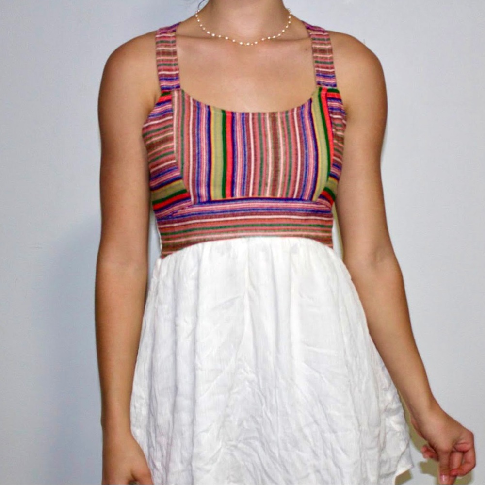 Multicolor Sundress Cut-Out back
